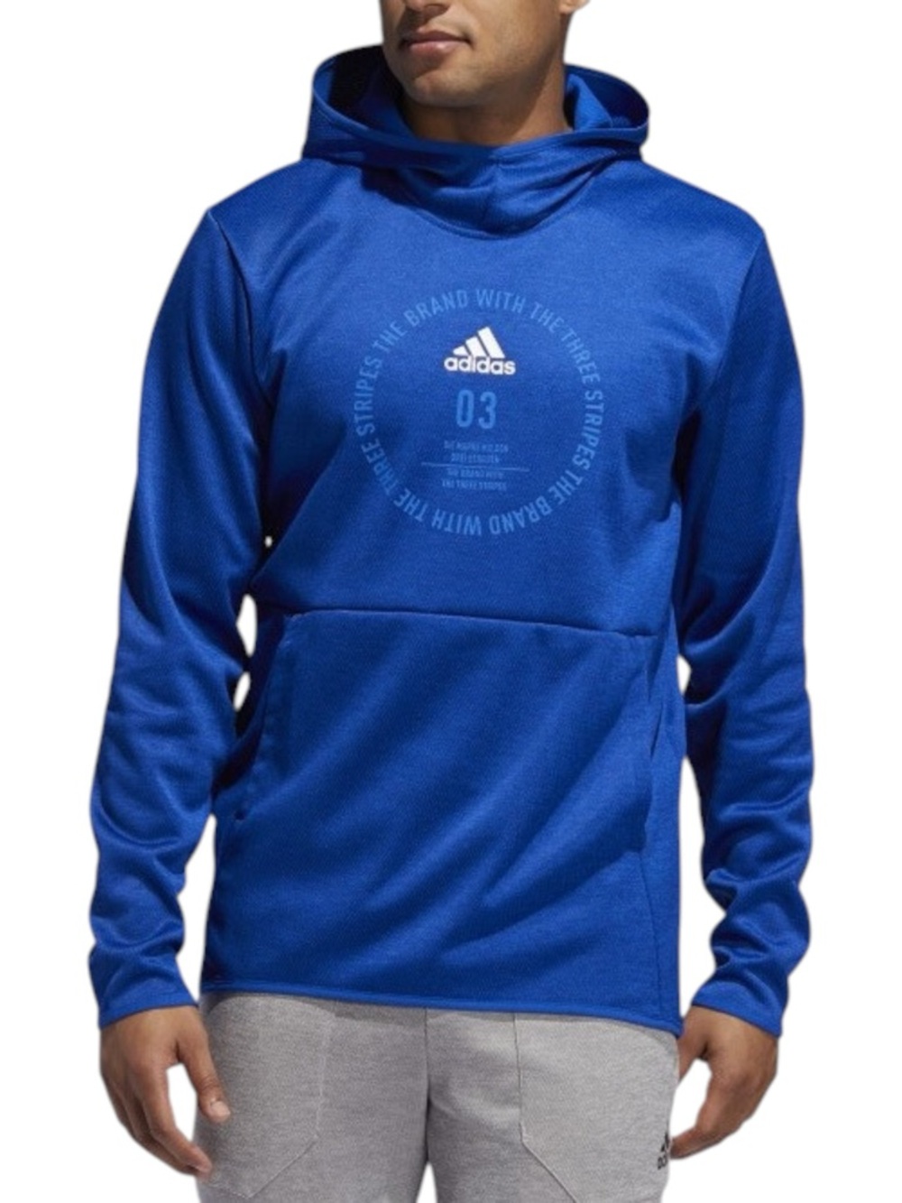 Adidas Team Issue Hoodie Men’s Small Lightweight Breathable Athletic Blue